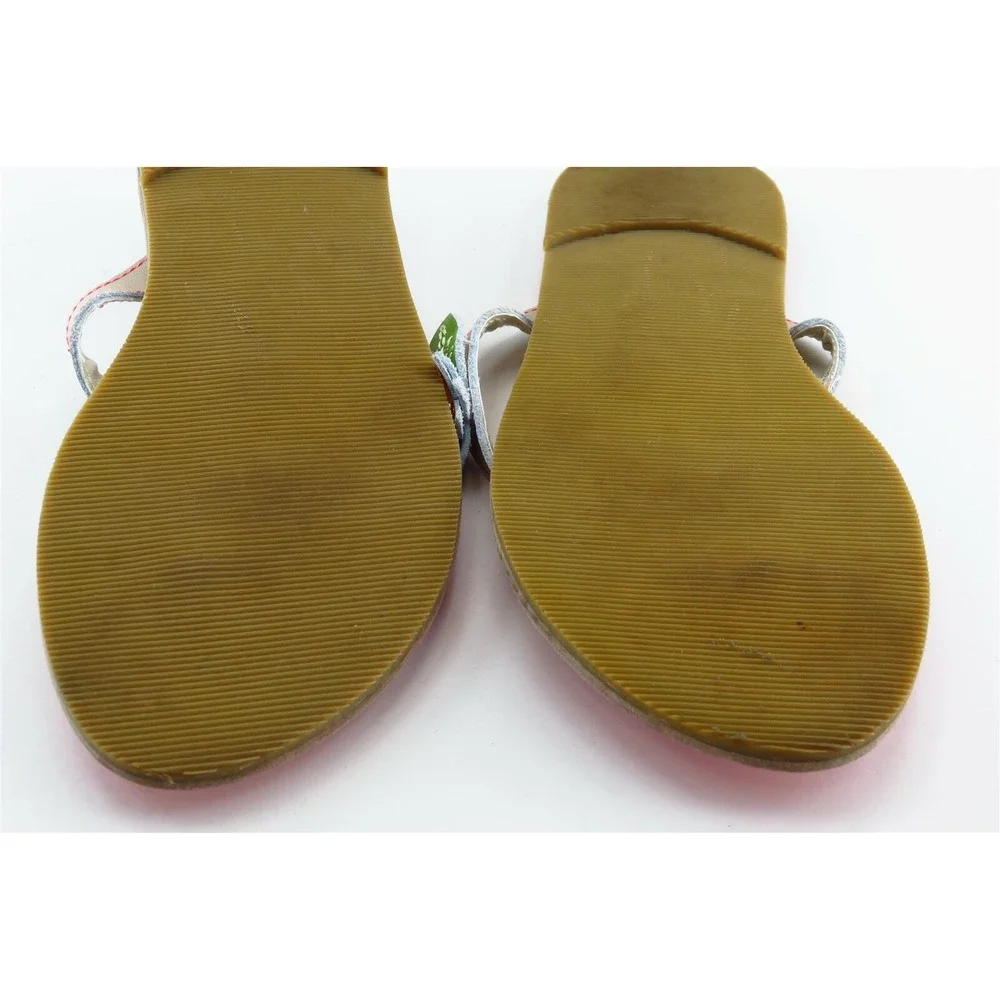 Hanna Andersson Girls Flip Flops Size‎ 34 Pink Leather Sandals Casual